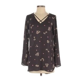Express Factory Bell Sleeve Floral Shirt XS